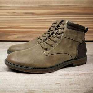 Buckle BKE Mens James Distressed Vegan Leather Side Zip Chukka Boot Size 10 US